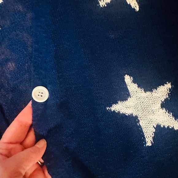 Amazon Dark Blue Cardigan with White Stars - Picture 3 of 4